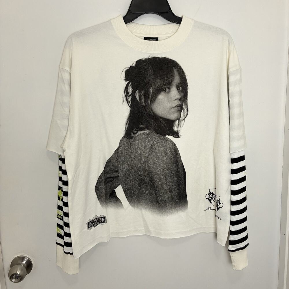 Beetlejuice x Civil Regime Collaboration T-Shirt Jenna Ortega, Size Medium